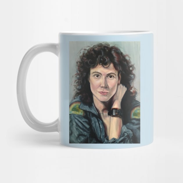 Ellen Ripley Oil Portrait (Alien 1979) by SPACE ART & NATURE SHIRTS 